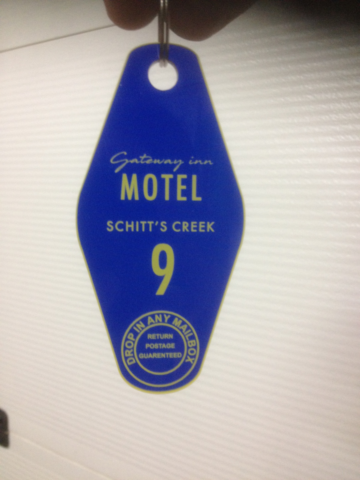 Laser hanger met uv print